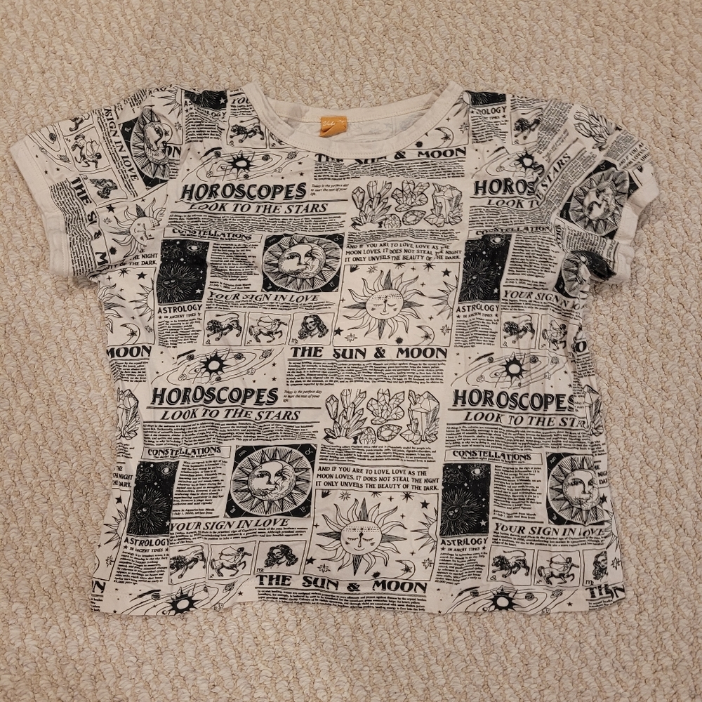 Vibe N Medium Horoscope Newspaper All Over Print T Shirt
